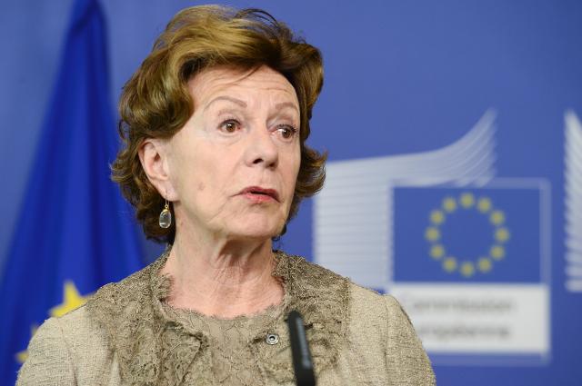 Neelie Kroes korábbi uniós biztos (forrás: EU)